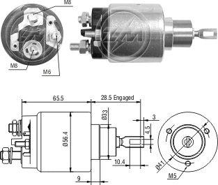 Relê retrator do motor de arranco Chevrolet Captiva 1 C100