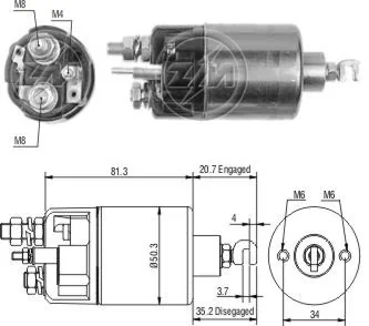 Втягивающее реле Daihatsu 2815087208