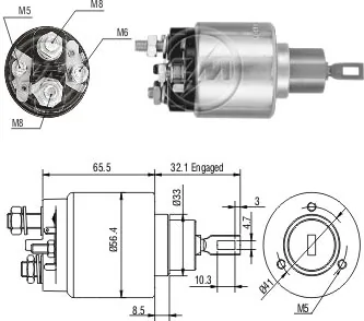 SS0025S AS/Auto Storm Тяговое реле стартера