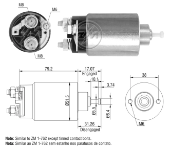 SS411 Standard Тяговое реле стартера