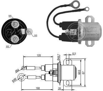 Втягивающее реле стартера SS1166S AS/Auto Storm