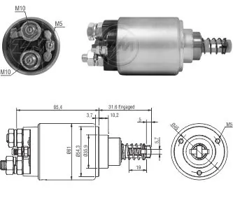 1609467 DAF Тяговое реле стартера