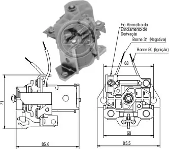 SS0288S AS/Auto Storm Тяговое реле стартера