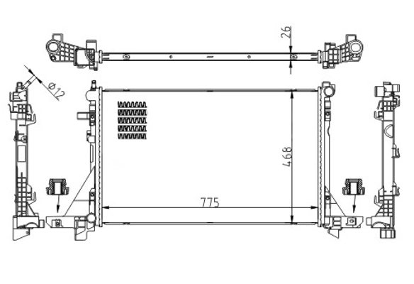 Купить R12450 Sato Tech Радиатор водяной
