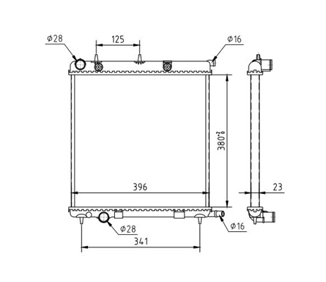 Radiador de esfriamento de motor Citroen C3 2 A51
