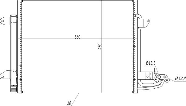 Радиатор кондиционера 42260116 AND