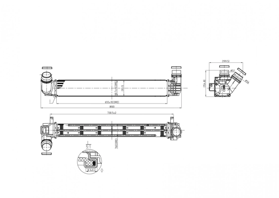 Radiador de intercooler Renault Megane 3 KZ0, KZ1