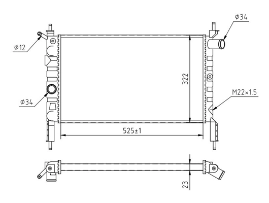 Купить Радиатор Опель Астра F 51, 52, F35, M35