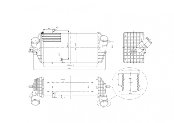  Интеркулер KIA Rio 3