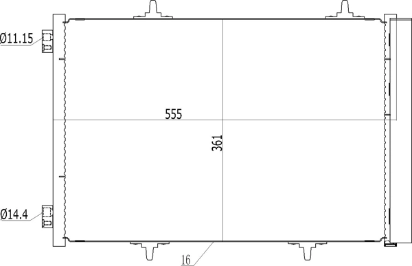 Radiador de aparelho de ar condicionado para Citroen C3 AIRCROSS II 2R, 2C