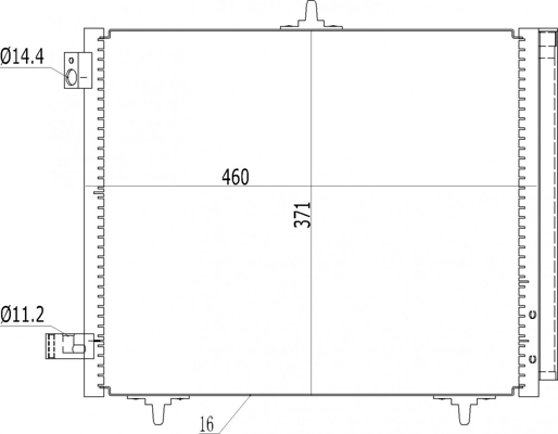 Radiador de aparelho de ar condicionado Citroen C2  JM
