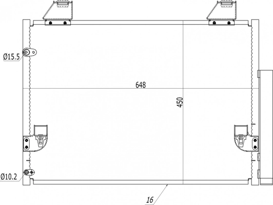 Радиатор кондиционера AC830243 Maxgear