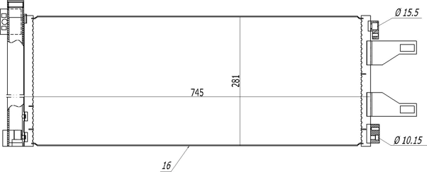 Radiador de aparelho de ar condicionado Peugeot Boxer 3 250