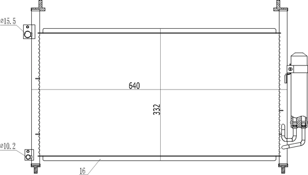Радиатор кондиционера 42260041 AND