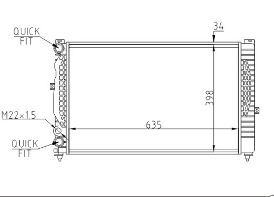 Radiador de esfriamento de motor Seat Ibiza 5 KJ1, KJG