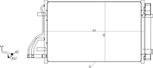 Конденсатор кондиционера Mando HC976062H010 цена, от 84.74 USD