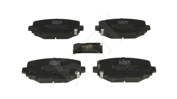 256532 Hart Колодки тормозные дисковые комплект