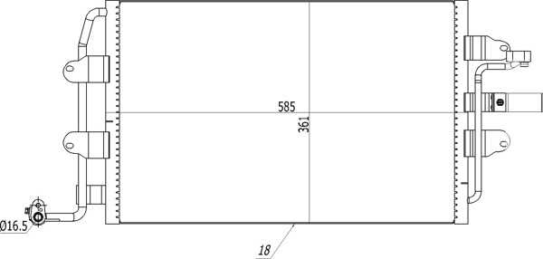 Купить Радиатор кондиционера Фольксваген Жук  9C1, 1C1, 9G1