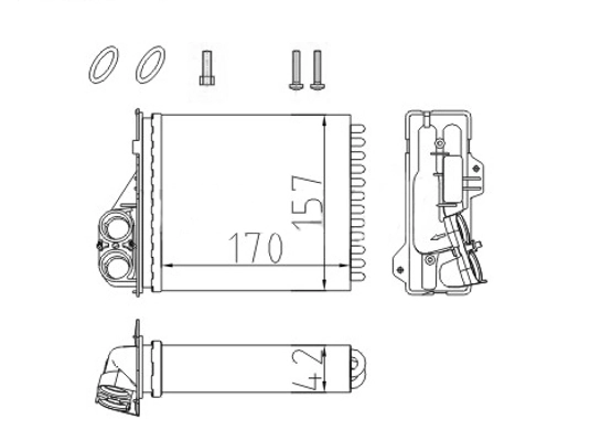 Радиатор печки BR479 Magneti Marelli