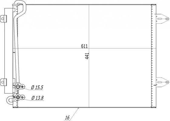 Радиатор кондиционера 3C0820411C Renault (RVI)