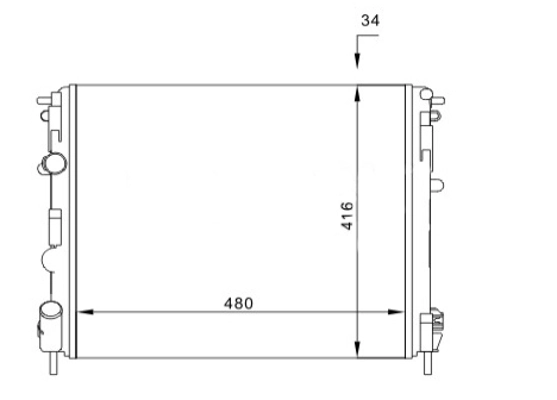 Купить Радиатор Рено Клио SYMBOL LB0, LB1, LB2