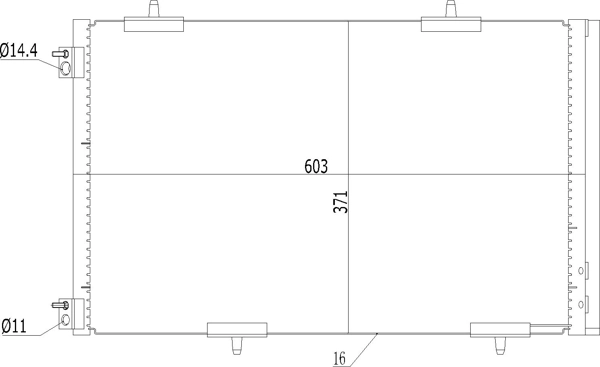 Конденсатор кондиционера Citroen C-Elysee седан (2013 - 2026) цена, от 100.41 USD