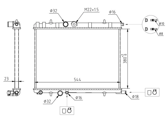 Radiador de esfriamento de motor Peugeot 206 preço, a partir de 72,77 USD