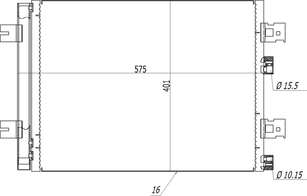 Конденсатор кондиционера Dacia Sandero I хэтчбек (BS0, 1) (2008 - 2012) цена, от 73.36 USD