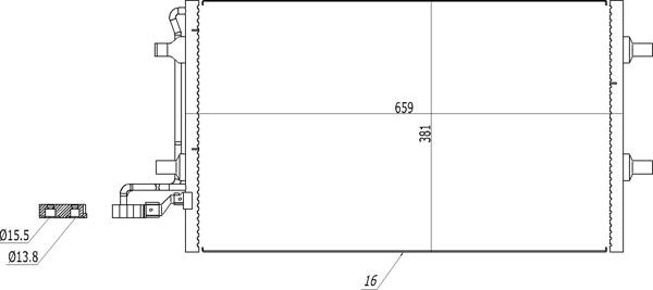 Радиатор охлаждения кондиционера AND 42260035