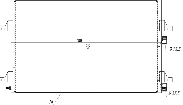 Radiador de aparelho de ar condicionado Renault Espace 4 JK0