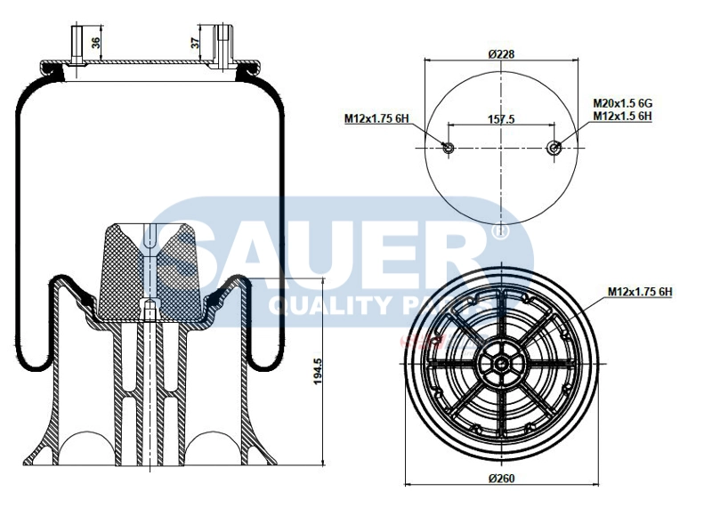 Рессора пневматической подвески Wuhlermann 7841592CPL цена, от 51.89 USD