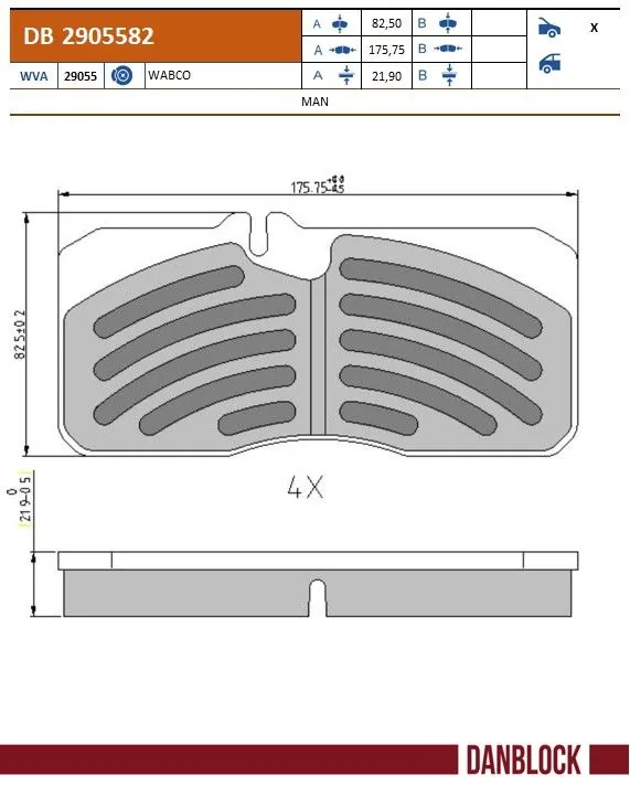 81508205012 MAN Колодки передние