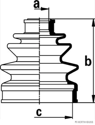 Bota de proteção externa de junta homocinética do semieixo dianteiro para Suzuki Alto II EC