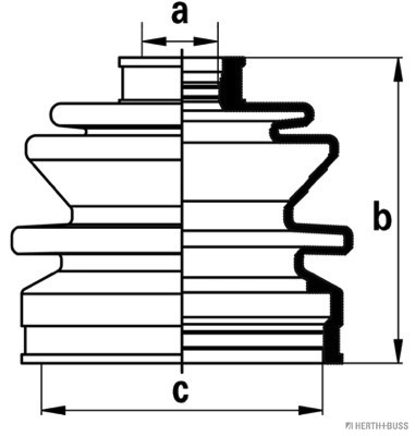 Bota de proteção externa de junta homocinética do semieixo dianteiro Honda Accord V CC7