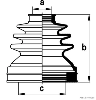 Bota de proteção interna de junta homocinética do semieixo dianteiro para Opel Corsa D X12