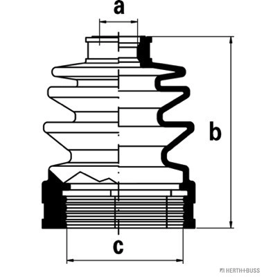  Bota de proteção interna de junta homocinética do semieixo dianteiro Ford Fiesta VAN сaixa (2003 - 2009) VAN