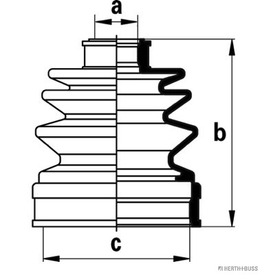 Bota de proteção interna de junta homocinética do semieixo dianteiro Mazda 323