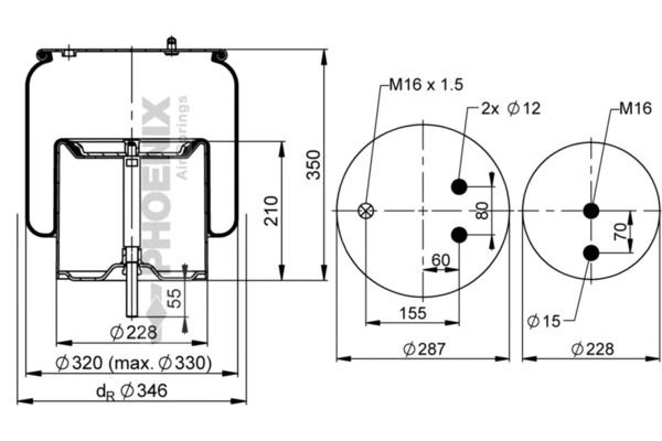 Рессора пневматической подвески Blacktech RML73608 цена, от 70.32 USD