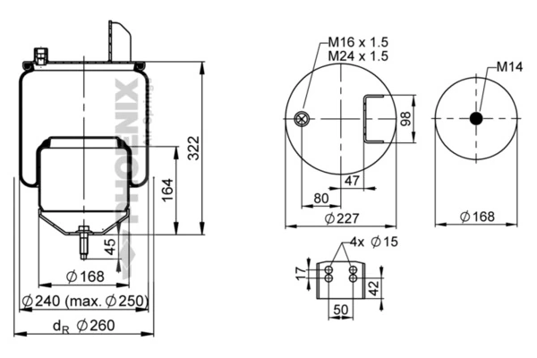 Рессора пневматической подвески Continental/Siemens 63371 цена, от 43.55 USD