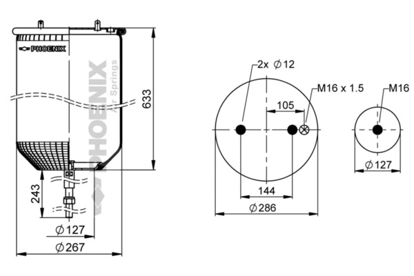 Пневмоподушка задняя Continental/Siemens 4913NP04