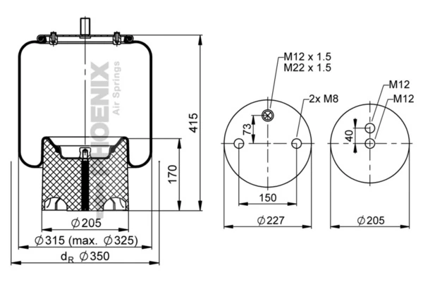 Рессора пневматической подвески Blacktech RML76318CP цена, от 58.75 USD