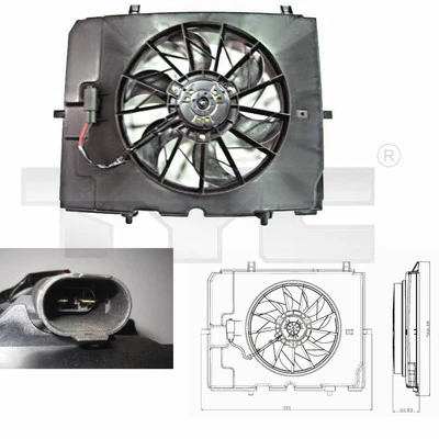 Ventilador elétrico de esfriamento montado (motor + roda de aletas) Mercedes E S210