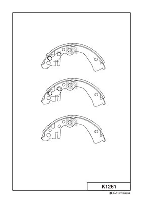 Задние барабанные колодки R104 Tokico