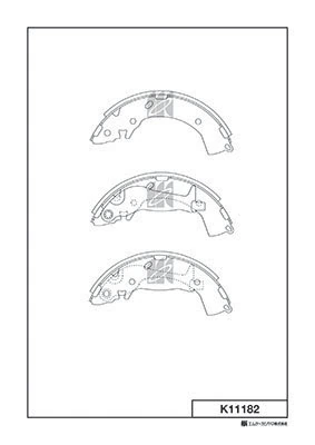 K11182 Kashiyama Барабанные тормозные колодки