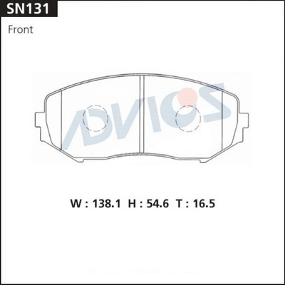 SN131 Advics Колодки передние