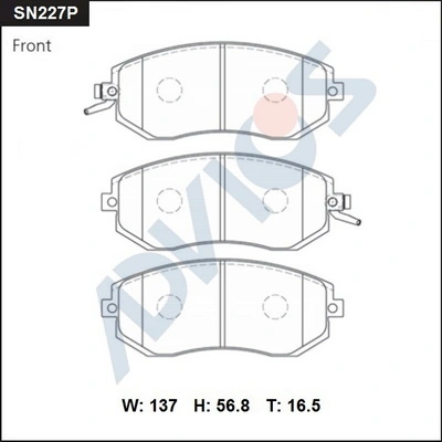 SN227P Advics Колодки передние