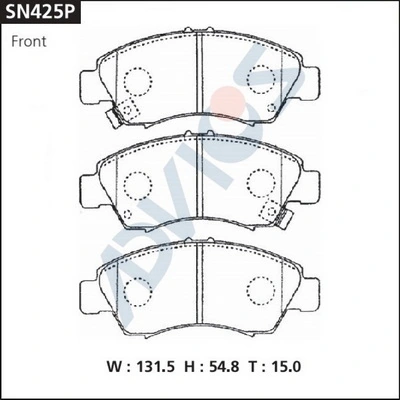 SN425P Advics Колодки передние