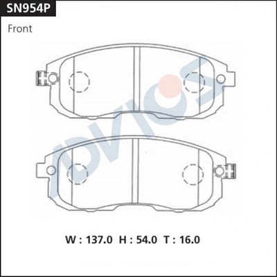 SN954P Advics Колодки передние