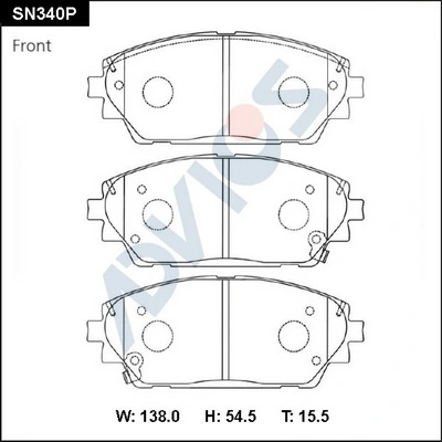  Передние тормозные колодки Mazda 3 