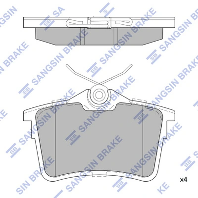 1616872680 Peugeot/Citroen Sapatas do freio traseiras de disco